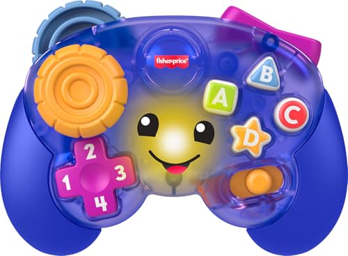 Fisher-Price Baby & Toddler Toy Laugh & Learn Game & Learn Controller Purple Musical Video Game Activity for Infants Ages 6+ Months