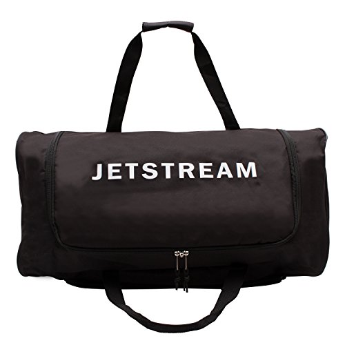 Jetstream Heavy Duty Large Sports Gym Equipment Travel Wheeled Roller Duffel Bag 28 Inch (Black)