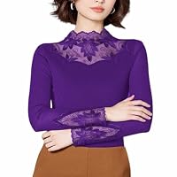 Amazon | [DONSHUR] レース シアートップス 長袖 レイヤード きれいめ 