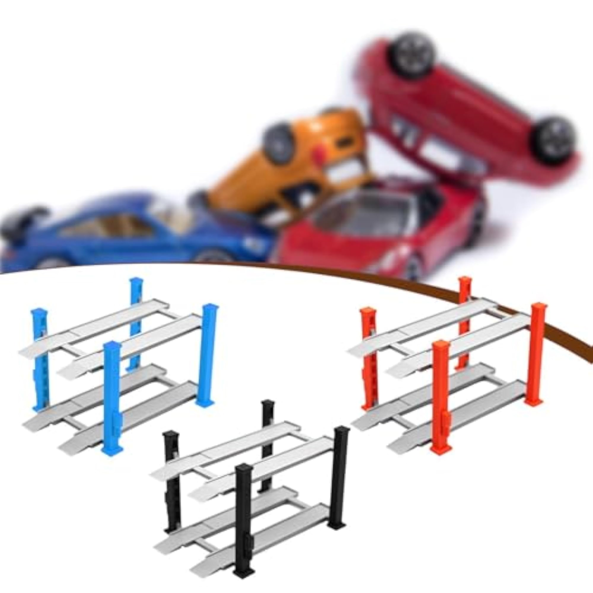 1/64 Parking Lot Scene Display Case Layout