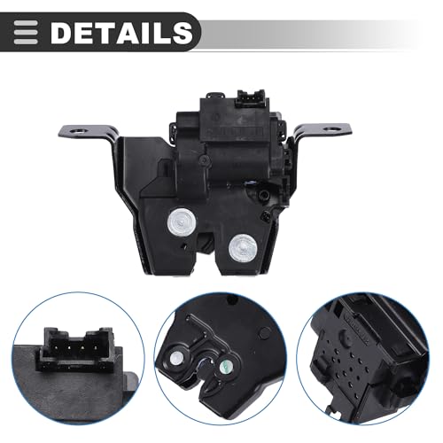 Image of Motoforti Rear Tailgate Trunk Lift Gate Latch Lock Actuator, for Mini Cooper 2014-2022, Plastic Metal, 51247337576, Black