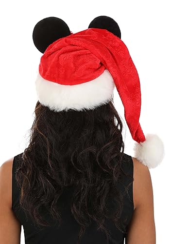 Women's Minnie Mouse Costume Santa Hat with Bow - Christmas Minnie Mouse Ears Headband for Holiday Themed Parties4