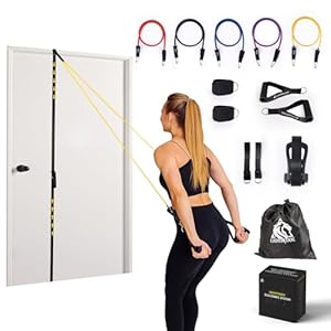 Lionscool Adjustable Resistance System, Ultra-Portable Resistance Band Set with Easy Setup and Stepless Height Adjustment, Perfect for Full-Body Workout, Muscle Toning, Body Building, Yoga, Pilates