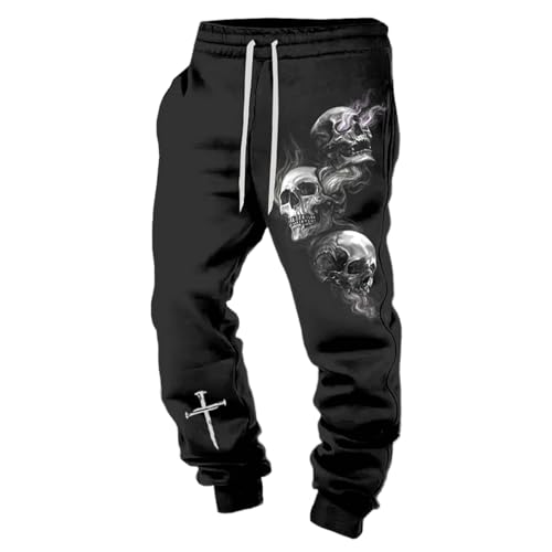 Genérico Pantalones Vikingos para Hombre Pantalón de Mitología Nórdica Cómodos y Festivales Pantalones de Chándal con Cordón y Cintura Elástica Vikingos y Medievales