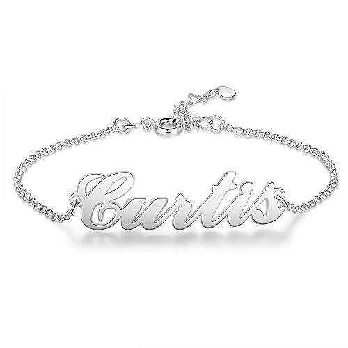 Personalized Name Bracelet or Anklet Bracelet Custom Made with Any Names for Women Girls Custom Name Charm Jewelry for Mothers Day (Style 1)