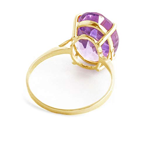 Galaxy Gold GG 14k Solid Yellow Gold Ring with 7.55 Carat Natural Oval Purple Amethyst2