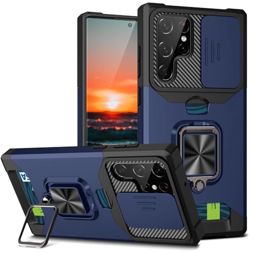 Coque Samsung S26 Ultra fente pour cartes et béquille métallique