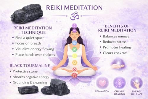 Image of Natural Black Tourmaline Crystal Stone 100 Grams for Reiki Healing, Meditation, Chakra Balancing & Protection | Raw Healing Crystal for Energy Cleansing & Home Decor
