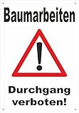  Absperr-Plane Absperr-Banner - Baum-Arbeiten - Durchgang verboten - 450x650mm mit Ösen - P00001-023-A - stabile PVC Werbe-Plane Werbe-Banner +++ in 4 Varianten erhältlich