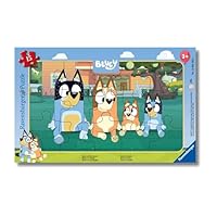 Ravensburger – Puzzle Bambini 3 Anni, Bluey – Puzzle 3 Anni 15 Pezzi, Collezione Bluey, Include Puzzle Incorniciati, Giochi Educativi, Idee Regalo