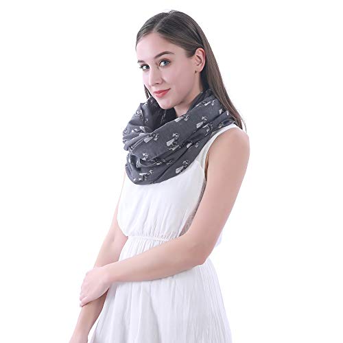 Miniature Schnauzer Dog Print Women's Infinity Scarf Lightweight3