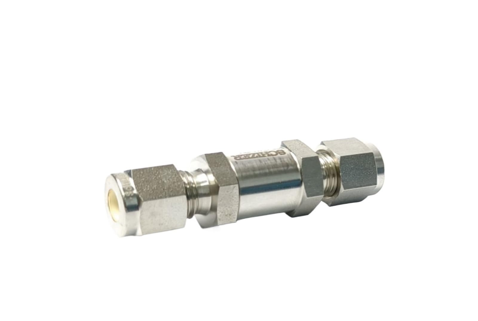Clapet anti-retour inox double manchon haute durabilité 1/4
