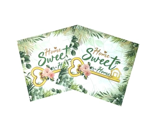 40 Pcs Home Sweet Home Paper Napkins Housewarming Party Decorations New House/Welcome Back/Family Home Theme Party Supplies Cocktail Beverage towel Disposable Napkins 2 Ply(6.5 In)