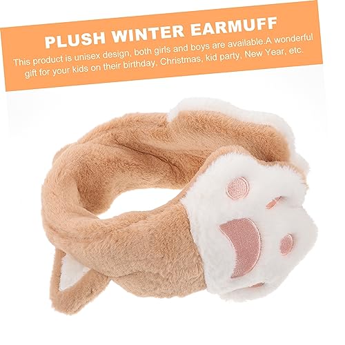 2pcs Cute Cat Ear Earmuffs Plush Winter Ear Warmers for Boys and Girls Unisex Headband Muffs Thick Soft for Outdoor Use3
