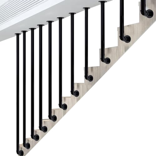 Rampe d'escalier en métal anti-chute pour marches d'angle