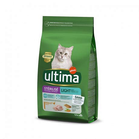 animaux Ultima - Croquettes Chat Stérilisé Light 1.5Kg - Lot De 3 - Livraison Offerte