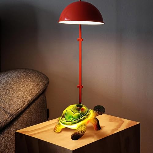 Yevheniy 3D Animal Lamp, Retro Stained Animal Night Light Lamp, Vintage Animals Table Lamp, Bohemian Resin Animal Lamps for Bedroom Living Room Dining Room Nursery Office Home Decoration (Sea Turtle)
