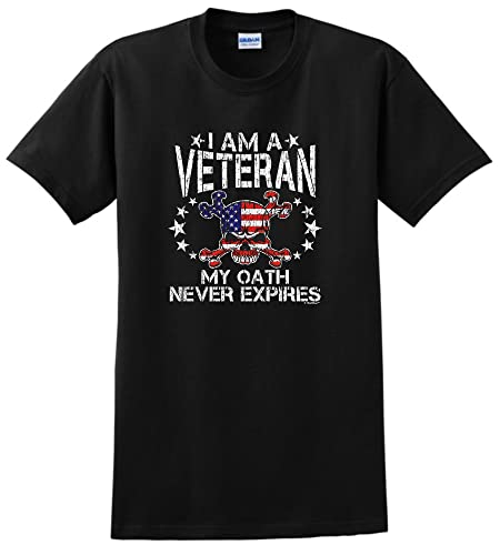 Veteran Gift My Oath Never Expires T-Shirt Large Black [PPP]