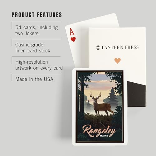 Baraja de 52 cartas tamaño póker Lantern Press miniatura 3