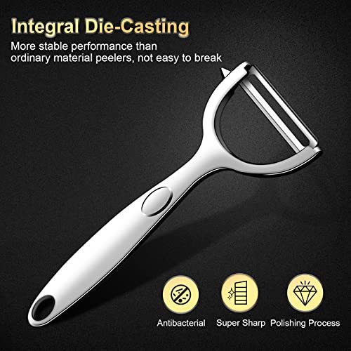 Potato Peeler for Kitchen, Sharp Stainless Steel Vegetable Peeler with Potato Eye Remover, Ergonomic Non-Slip Handle Y Peelers - Image 6