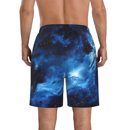 Blue Galaxy Print Stylish Beach Shorts Swim Trunks Lightweight Breathable Summer Outdoor Activities3