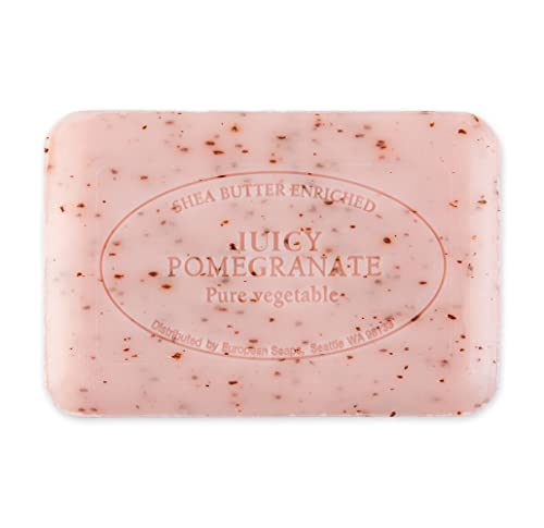 Image of Pre de Provence Artisanal Soap Bar, Enriched with Organic Shea Butter, Natural French Skincare, Quad Milled for Rich Smooth Lather, 8.8 Ounce, Juicy Pomegranate