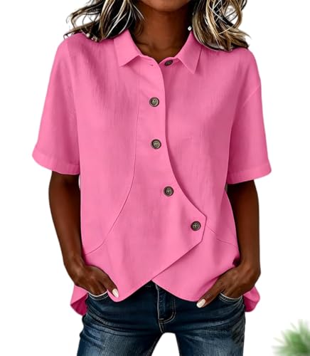 Chemise en coton asymétrique pour un style décontracté chic au quotidien