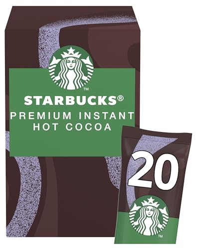 STARBUCKS Premium Instant Hot Cocoa cremiger Kakaogetränk im Sachetformat mit feinem Kakaopulver (23%) und Magermilchpulver 20 Einzelportionen 1er Pack (à 20 x 35g)