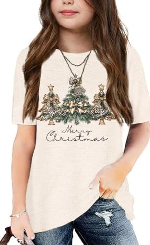 Image of Graphic Tees for Girls Kids Summer Tops Crewneck Short Sleeve T Shirt 5-14 Years