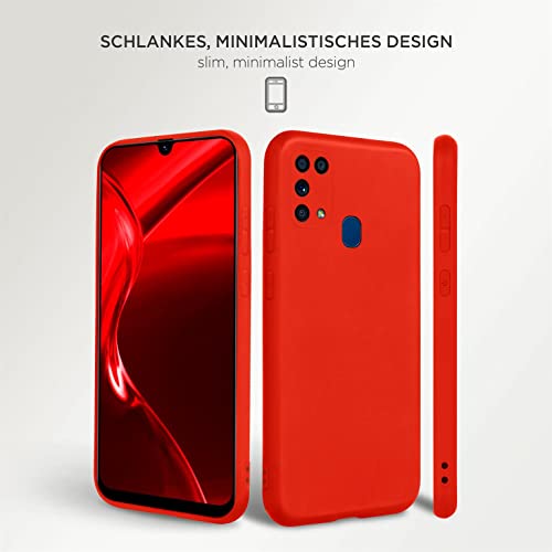 Coque Samsung Galaxy M31 silicone rouge evite les rayures - 3
