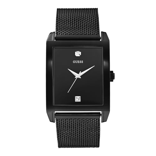 Relógio Guess Preto Masculino Retangular Diamante