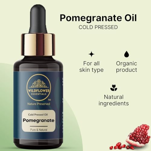 Image of Pomegranate Oil Cold Pressed for Face Skin Hair & Body Hydration Pure & Natural (30ml)