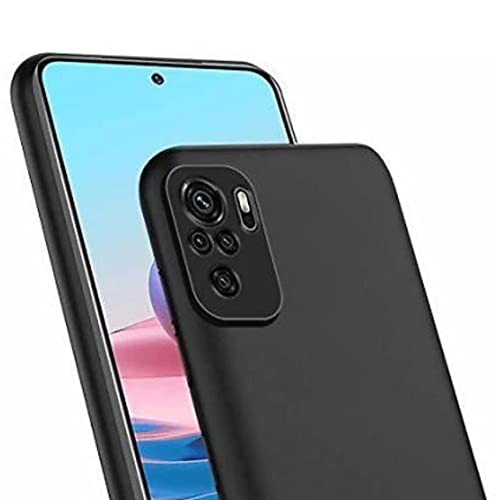 Image of Mobile Back Cover Case for Redmi Note 10 (Silicone Case|CameraProtection|Black SC1510)