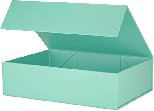 Miniatura 16 de Caja de regalo verde de 11.9 x 8.5 x 3.3 pulgadas con tapa de cierre magnético, caja de regalo para regalos, cajas de regalo de dama de honor