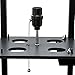 Simple Designs LF1037-BLK Floor Lamp Etagere Organizer Storage Shelf with 2 USB Charging Ports, 1 Charging Outlet and Linen Shade, Black