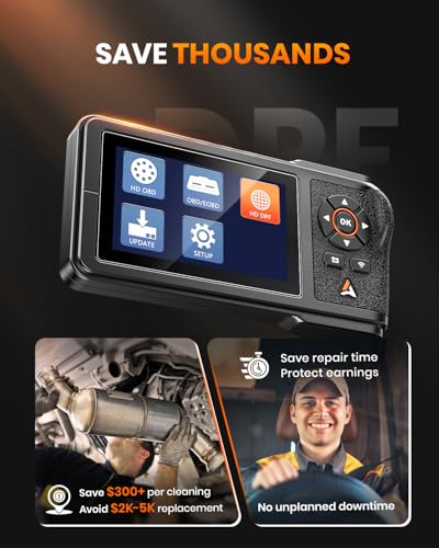 Image of ANCEL HD431 Heavy Duty Truck Scanner, DPF Regen & Forced Reset for Paccar & Detroit Engines, Full System Diagnostics Diesel Code Reader, Professional OBD2 /HDOBD Mechanic Tool for Commercial Vehicles