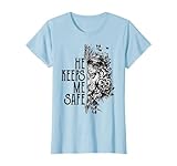 He Keeps Me Safe Lion Flower Tee Shirt