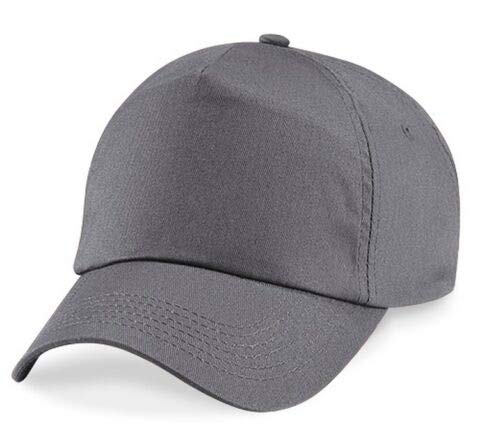 Integriti UK Plain Baseball Cap 10+ Colours Mens Ladies Hat Summer Adjustable Graphite Grey