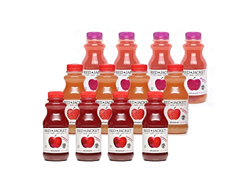Red Jacket Berry Juice Multi-Pack, Strawberry Apple, Raspberry Apple, Cranberry Apple Juice, Cold Pressed, 100% Juice, 12 FL OZ (12 COUNT)