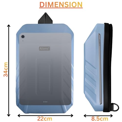 Image of Tukzer ABS Hard Shell Sling Bag Aliens Series 180Open Crossbody Side Shoulder Bag for Mens, Women, Office,Travel,Everyday Mini Backpack for iPad,Tablet,Smartphone,Charger,Headphone,HDD,Camera(02-BLU)