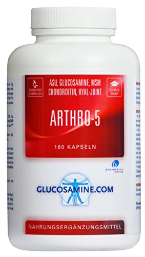 Arthro-5 180 Kapseln mit Glucosamin Chondroitin MSM ASU und Hyaluronsäure