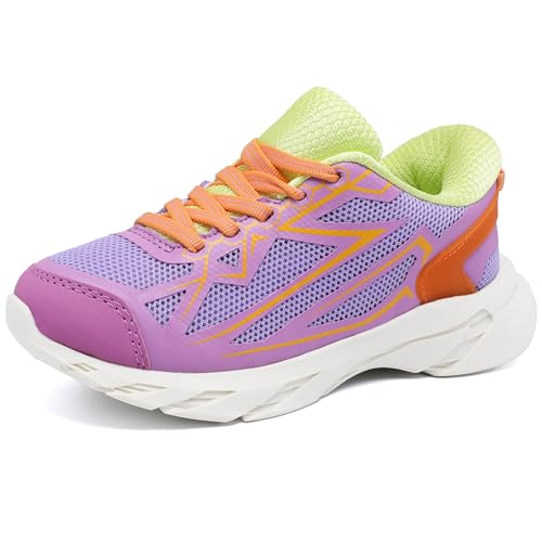 HOMEHOT Boys Girls Lightweight Breathable Sneakers Strap Athletic Tennis Shoes for Running Walking (Toddler/Little Kid/Big Kid)