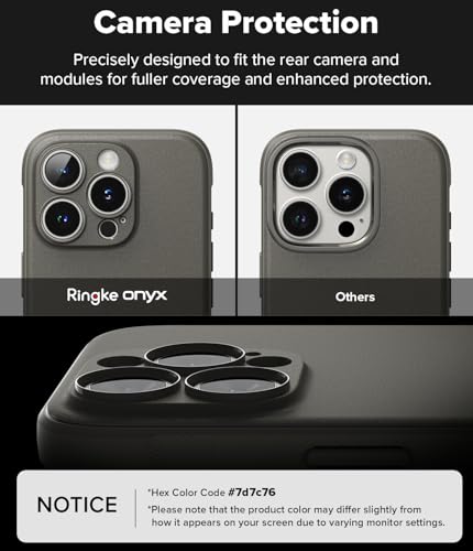 Image of Ringke Onyx Compatible with iPhone 16 Pro Case Cover Rugged Flexible Durable Anti-Slip TPU Protection Shockproof iPhone 16 Pro Back Cover - Gray