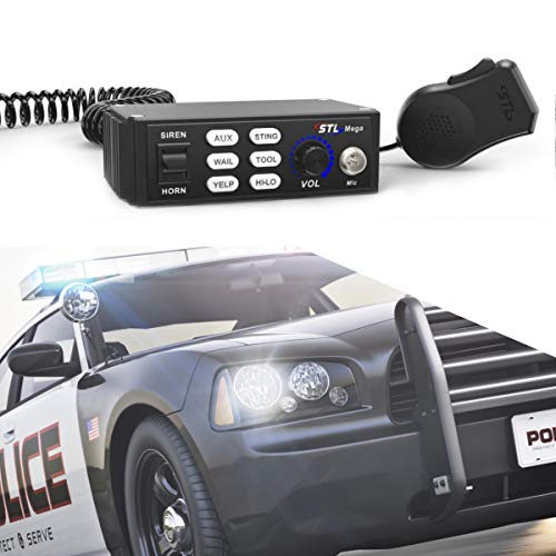 Mega 100-Watt Police Siren and Emergency Vehicle Siren System with Horn and PA Microphone