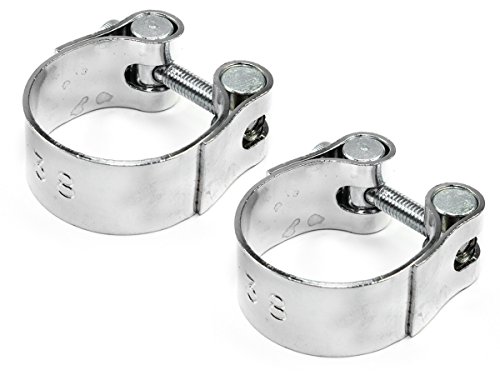 Collier d'échappement chromé 38 mm Lot de 2
