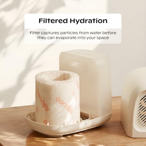 Image of Canopy Large Room Humidifier, White, Large Room Humidifier, Large Living Space, 36HR Run Time, 5.5L Tank - Includes Canopy Humidifier Plus, Diffusion Well, Unwind Aroma, Filter, Power Cord & Adapter