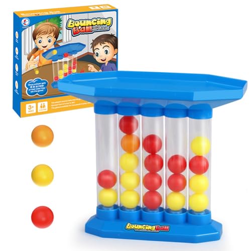 HTU Parent-Child Interactive Throwing Ball 2-4 Players Bouncing Ball Game Jumping Connect Funny Ball Board Game Connect Four Ball Game for Adults Kids Party Birthday