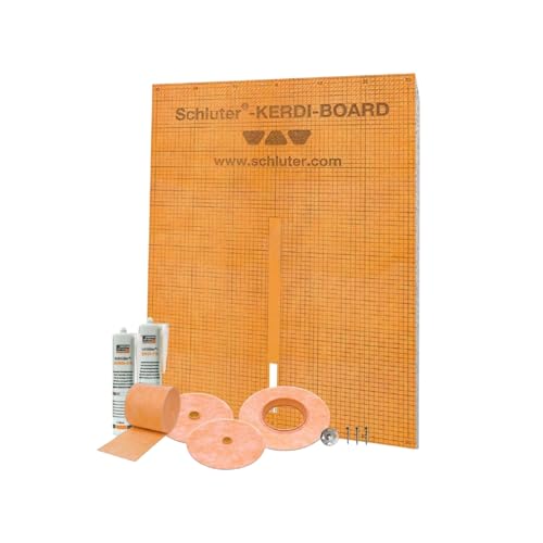 Schluter Kerdi Complete Bathtub and Shower Base Surround Kit with Sealant and Installation Accessories - Waterproof and Vapor Tight - KBKIT