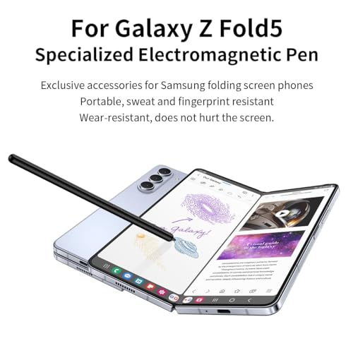 S Pen de repuesto para Samsung Galaxy Z Fold6 y Fold5 bolígrafo capacitivo negro sin Bluetooth 5