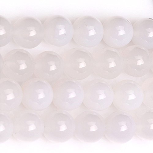 4mm Natural White Agate Beads Round Gemstone Loose Beads for Jewellery Making (90-100pcs/strand) - Image 4